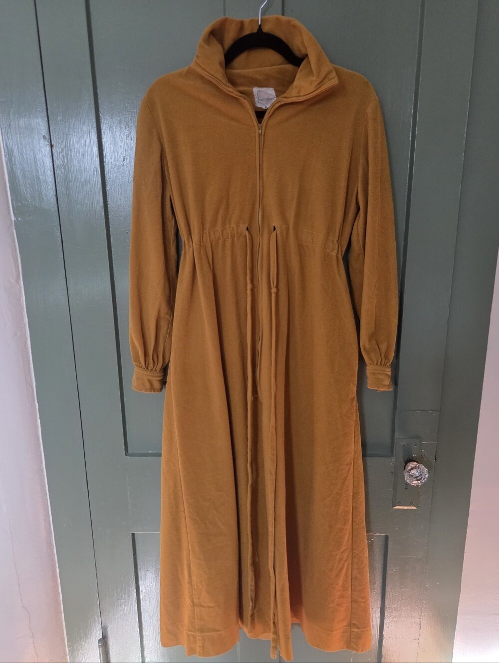 Vintage Loungees Mustard Maxi House Dress Small